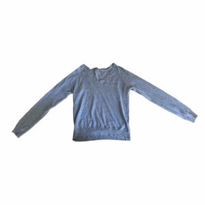 Zara Light Blue V-Neck Knit Sweater